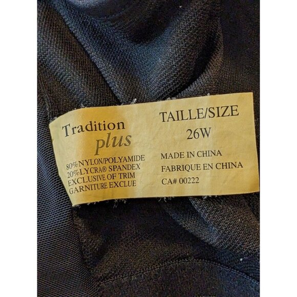 Womens Plus Size 26W One Piece Swimdress Swimsuit Colorful Tropical Floral Black - Picture 5 of 5